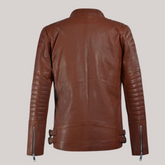 Shotgun Brown Moto Leather Jacket